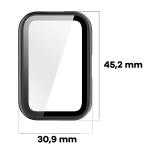 Carcasa cu protectie ecran BizonMobile Adamo compatibila cu Huawei Band 11, Negru 3 - lerato.ro