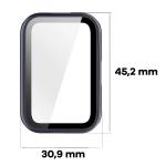 Carcasa cu protectie ecran BizonMobile Adamo compatibila cu Huawei Band 11, Dark Blue 3 - lerato.ro