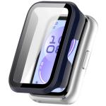 Carcasa cu protectie ecran BizonMobile Adamo compatibila cu Huawei Band 11, Dark Blue 2 - lerato.ro