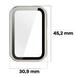 Carcasa cu protectie ecran BizonMobile Adamo compatibila cu Huawei Band 11, Champagne 3 - lerato.ro