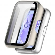 Accesorii Huawei Band, Carcasa cu protectie ecran BizonMobile Adamo compatibila cu Huawei Band 11, Champagne, lerato.ro