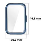 Carcasa cu protectie ecran BizonMobile Felipe compatibila cu Huawei Band 11, Dark Blue 3 - lerato.ro