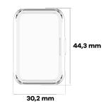 Carcasa cu protectie ecran BizonMobile Felipe compatibila cu Huawei Band 11, Transparent 3 - lerato.ro