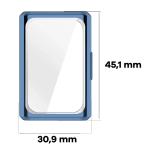Carcasa cu protectie ecran BizonMobile Felipe compatibila cu Huawei Band 11 Pro, Dark Blue 3 - lerato.ro