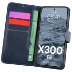 Husa flip cover Bizon Pocket compatibila cu Vivo X300 FE, Navy Blue 3 - lerato.ro