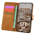Husa flip cover Bizon Pocket compatibila cu Xiaomi 17T Pro, Maro 3 - lerato.ro
