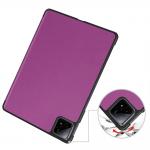 Husa Bizon Tab Croc compatibila cu Xiaomi Pad 6S Pro, 12.4 inch, Dark Purple 4 - lerato.ro