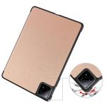 Husa Bizon Tab Croc compatibila cu Xiaomi Pad 6S Pro, 12.4 inch, Rose Gold 4 - lerato.ro
