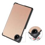 Husa Bizon Tab Croc compatibila cu Xiaomi Redmi Pad SE, 8.7 inch, Rose Gold 4 - lerato.ro