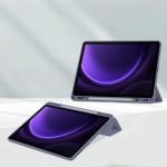 Husa Bizon Tab Clear Matt compatibila cu Samsung Galaxy Tab S9 / S9 FE, 10.9 / 11 inch, Mov 3 - lerato.ro