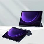Husa Bizon Tab Clear Matt compatibila cu Samsung Galaxy Tab S9 / S9 FE, 10.9 / 11 inch, Navy Blue 3 - lerato.ro