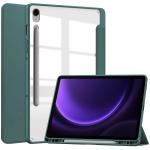 Husa Bizon Tab Clear Matt compatibila cu Samsung Galaxy Tab S9 / S9 FE, 10.9 / 11 inch, Dark Green 2 - lerato.ro
