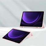 Husa Bizon Tab Clear Matt compatibila cu Samsung Galaxy Tab S9 / S9 FE, 10.9 / 11 inch, Roz 3 - lerato.ro