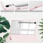 Husa Bizon Tab Clear Matt compatibila cu Samsung Galaxy Tab S9 / S9 FE, 10.9 / 11 inch, Roz 4 - lerato.ro