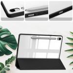 Husa Bizon Tab Clear Matt compatibila cu Samsung Galaxy Tab S9 / S9 FE, 10.9 / 11 inch, Negru 4 - lerato.ro