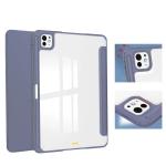 Husa Bizon Tab Clear Matt compatibila cu iPad Pro 11 inch 2024, Mov 7 - lerato.ro