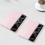 Husa Bizon Tab Clear Matt compatibila cu iPad Pro 11 inch 2024, Roz 4 - lerato.ro