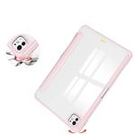 Husa Bizon Tab Clear Matt compatibila cu iPad Pro 11 inch 2024, Roz 8 - lerato.ro