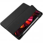 Husa Bizon Tab Clear Matt compatibila cu iPad Pro 11 inch 2022/2021/2020/2018, Negru 5 - lerato.ro