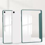 Husa Bizon Tab Clear Matt compatibila cu Samsung Galaxy Tab S10 FE Plus, 13.1 inch, Dark Green 8 - lerato.ro