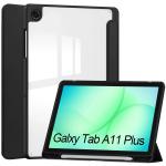 Husa Bizon Tab Clear Matt compatibila cu Samsung Galaxy Tab A11 Plus / A9 Plus, 11 inch, Negru 2 - lerato.ro
