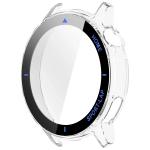 Carcasa cu protectie ecran BizonMobile Adamo compatibila cu Huawei Watch GT Runner 2, Transparent / Albastru 4 - lerato.ro