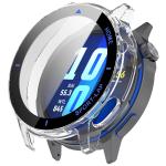 Carcasa cu protectie ecran BizonMobile Adamo compatibila cu Huawei Watch GT Runner 2, Transparent / Albastru 2 - lerato.ro