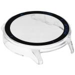 Carcasa cu protectie ecran BizonMobile Adamo compatibila cu Huawei Watch GT Runner 2, Transparent / Albastru 8 - lerato.ro