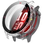 Carcasa cu protectie ecran BizonMobile Adamo compatibila cu Huawei Watch GT Runner 2, Transparent / Rosu 2 - lerato.ro