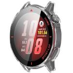 Carcasa cu protectie ecran BizonMobile Adamo compatibila cu Huawei Watch GT Runner 2, Transparent / Rosu 6 - lerato.ro
