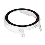Carcasa cu protectie ecran BizonMobile Adamo compatibila cu Huawei Watch GT Runner 2, Transparent / Rosu 8 - lerato.ro