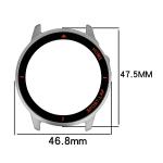 Carcasa cu protectie ecran BizonMobile Adamo compatibila cu Huawei Watch GT Runner 2, Silver / Orange 3 - lerato.ro