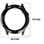 Carcasa cu protectie ecran BizonMobile Felipe compatibila cu Huawei Watch GT Runner 2 44 mm, Negru 3 - lerato.ro