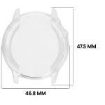 Carcasa cu protectie ecran BizonMobile Felipe compatibila cu Huawei Watch GT Runner 2 44 mm, Transparent 3 - lerato.ro