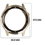 Carcasa cu protectie ecran BizonMobile Felipe compatibila cu Huawei Watch GT Runner 2 44 mm, Gold 3 - lerato.ro