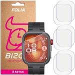 Set 6 folii de protectie Bizon HydroFlex compatibile cu Huawei Watch Fit 4 Pro, Transparent 2 - lerato.ro