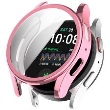 Gadgeturi, Carcasa cu protectie ecran BizonMobile Felipe compatibila cu Samsung Galaxy Watch 7 44 mm, Roz, lerato.ro