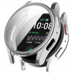 Carcasa cu protectie ecran BizonMobile Felipe compatibila cu Samsung Galaxy Watch 7 44 mm, Silver 2 - lerato.ro