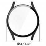 Carcasa cu protectie ecran din sticla securizata BizonMobile compatibila cu Samsung Galaxy Watch 7 44 mm, Negru 3 - lerato.ro