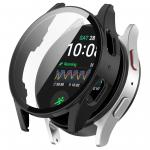 Carcasa cu protectie ecran din sticla securizata BizonMobile compatibila cu Samsung Galaxy Watch 7 44 mm, Negru 2 - lerato.ro