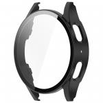Carcasa cu protectie ecran din sticla securizata BizonMobile compatibila cu Samsung Galaxy Watch 7 44 mm, Negru 5 - lerato.ro