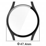 Carcasa cu protectie ecran din sticla securizata BizonMobile compatibila cu Samsung Galaxy Watch 7 44 mm, Matte Black 3 - lerato.ro