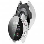 Carcasa cu protectie ecran din sticla securizata BizonMobile compatibila cu Samsung Galaxy Watch 7 44 mm, Satin Silver 5 - lerato.ro