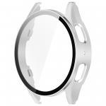 Carcasa cu protectie ecran din sticla securizata BizonMobile compatibila cu Samsung Galaxy Watch 7 44 mm, Satin Silver 4 - lerato.ro