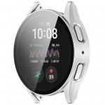 Carcasa cu protectie ecran din sticla securizata BizonMobile compatibila cu Samsung Galaxy Watch 7 44 mm, Satin Silver 6 - lerato.ro