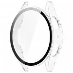 Carcasa cu protectie ecran din sticla securizata BizonMobile compatibila cu Samsung Galaxy Watch 7 40 mm, Transparent 4 - lerato.ro