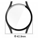 Carcasa cu protectie ecran din sticla securizata BizonMobile compatibila cu Samsung Galaxy Watch 7 40 mm, Matte Black 3 - lerato.ro