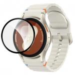 Folie sticla hibrid Bizon Glass Watch Edge Hybrid compatibila cu Samsung Galaxy Watch 7 44 mm, Negru 3 - lerato.ro