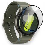 Folie sticla hibrid Bizon Glass Watch Edge Hybrid compatibila cu Samsung Galaxy Watch 7 44 mm, Negru 5 - lerato.ro