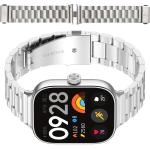 Curea din otel inoxidabil Bizon Strap Watch Aura compatibila cu Xiaomi Redmi Watch 6 / 5 / 4 / Smart Band 10 Pro / 9 Pro / 8 Pro, Silver 3 - lerato.ro